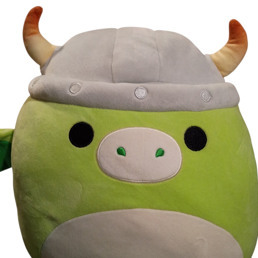 EUC Rare 12" Squishmallow Green Viking Dragon Gorm W/ Black Tag Select Series - Picture 3 of 9